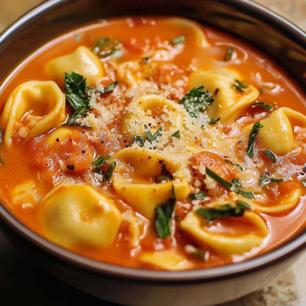 Easy Tomato Tortellini Soup