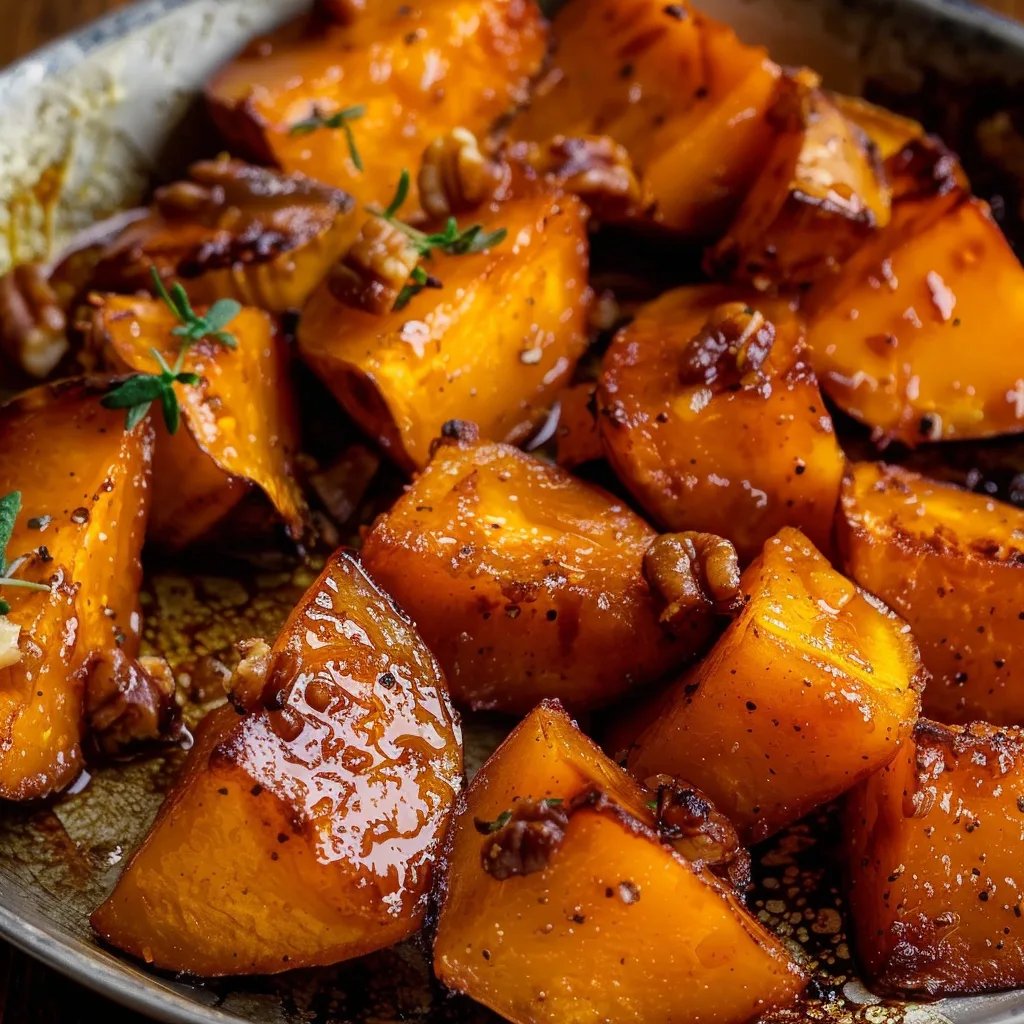 Easy Maple Walnut Roasted Sweet Potatoes Recipe