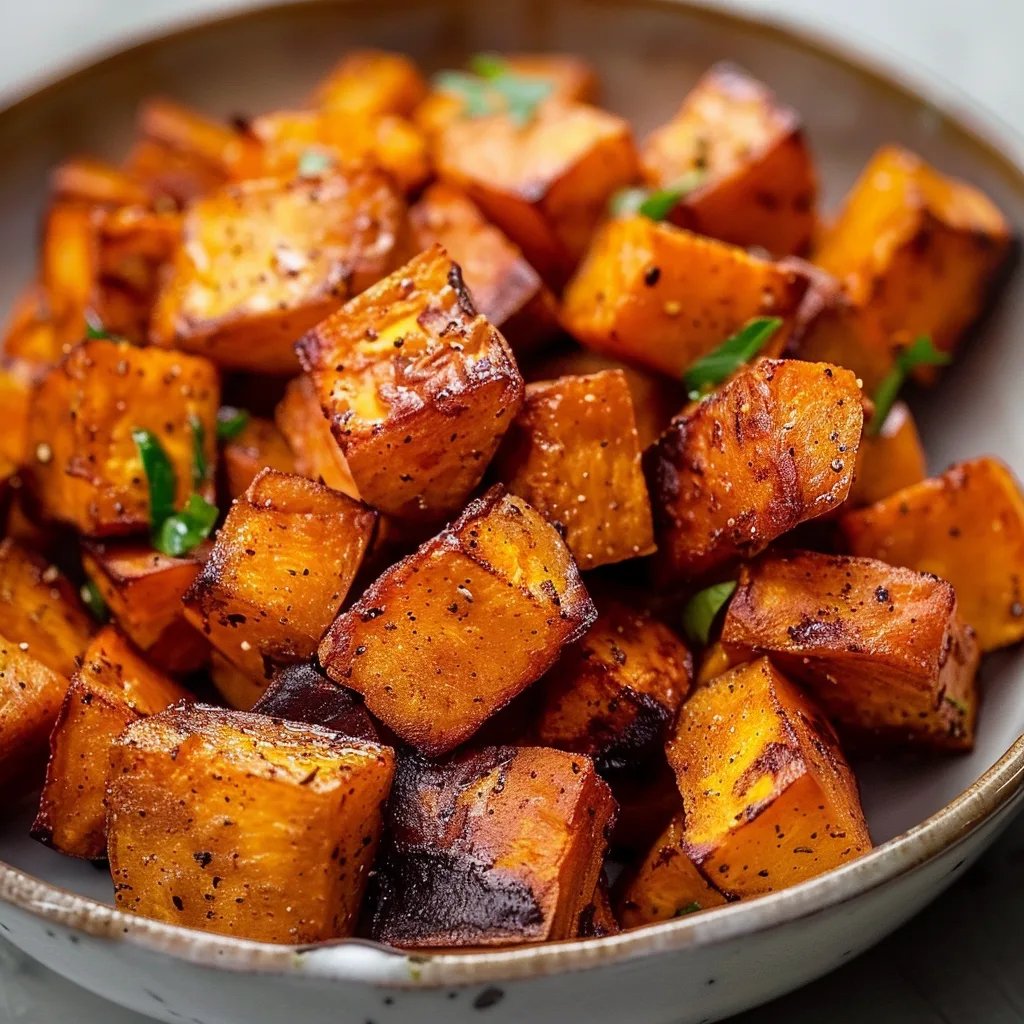 Easy Roasted Sweet Potato Cubes