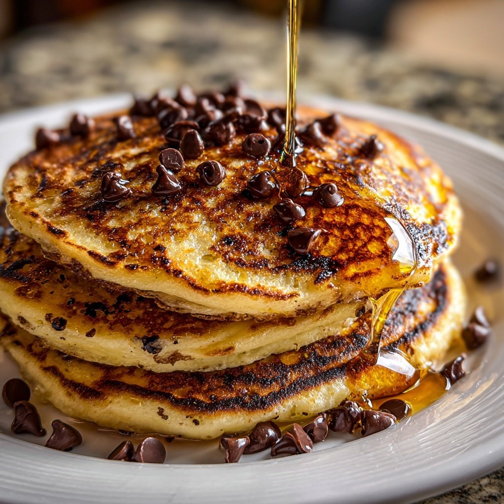 Chocolate Chip Ricotta Pancakes for Weekend Breakfast
