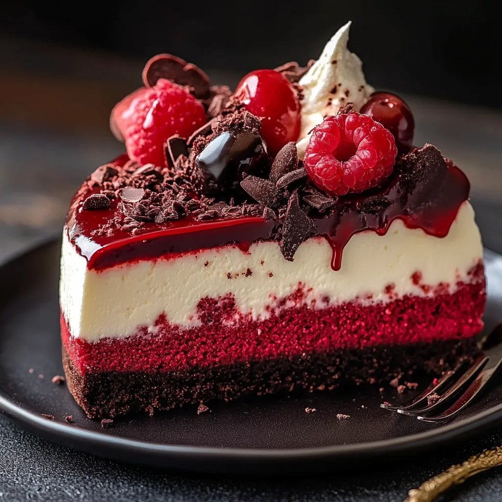 Red Velvet Cookie Dough Cheesecake