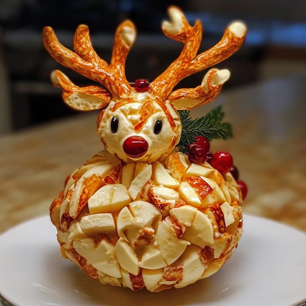 Festive Rudolph Christmas Cheese Ball