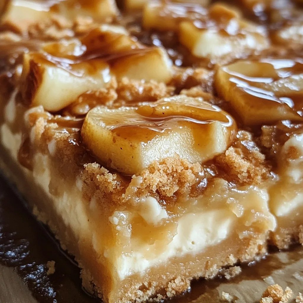 Caramel Apple Cheesecake Bars