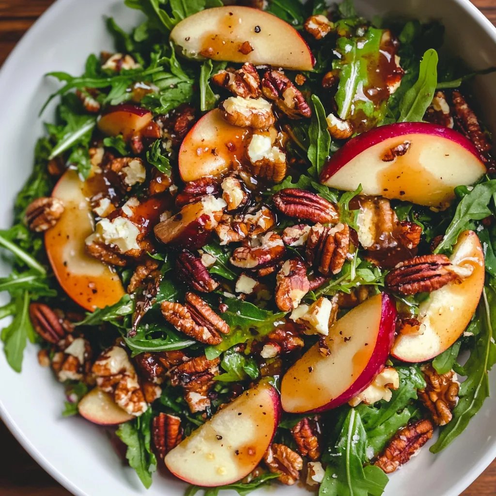 Apple Arugula Salad with Maple Pecans