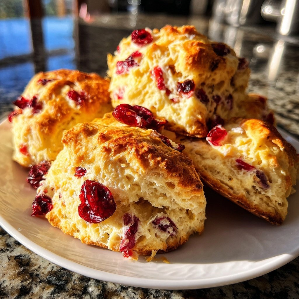 Cranberry Orange Scones with Orange Butter