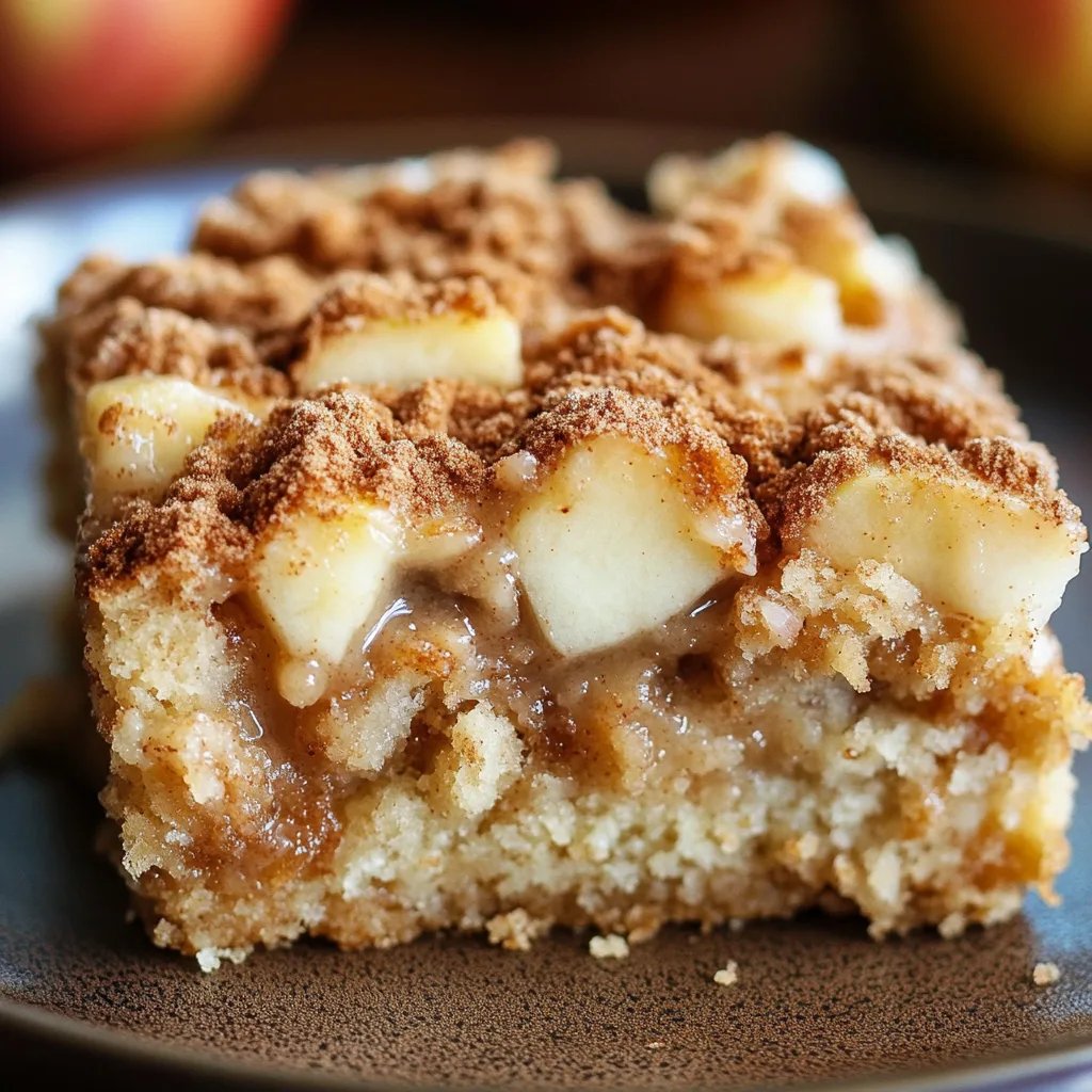 Apple Crumb Cake with Cinnamon Apple Drizzle