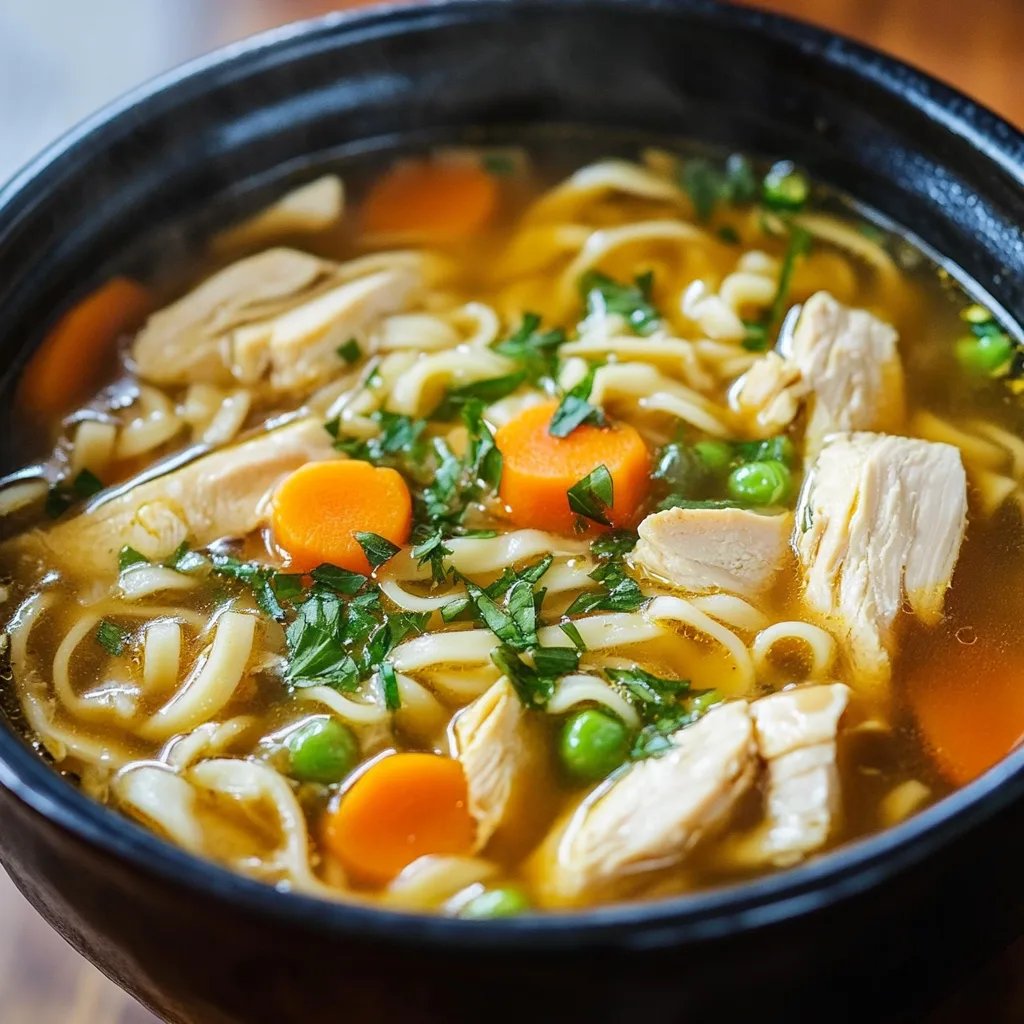 Chicken Noodle Soup w/ Egg Noodles