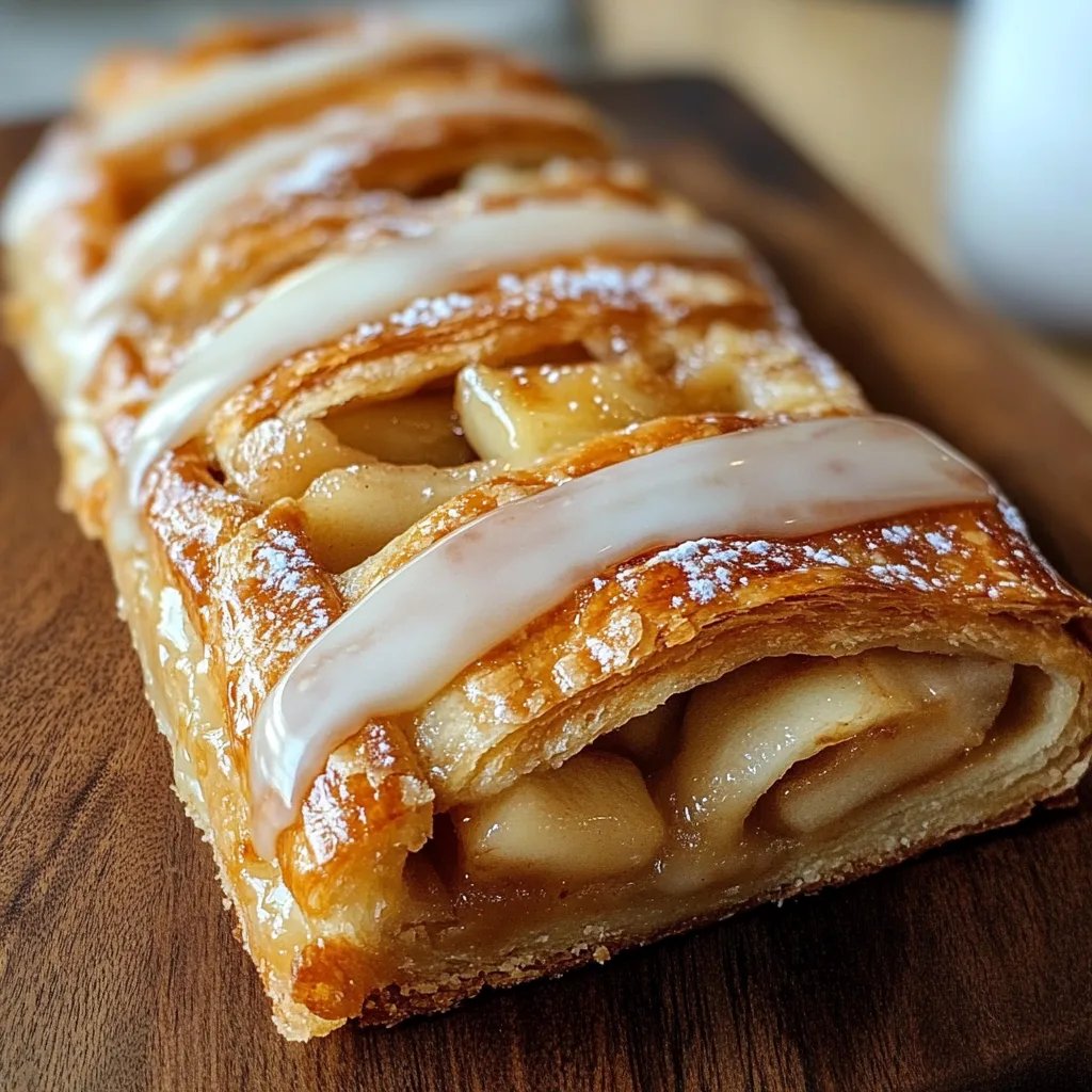 Cozy Apple Kringle with Vanilla Glaze
