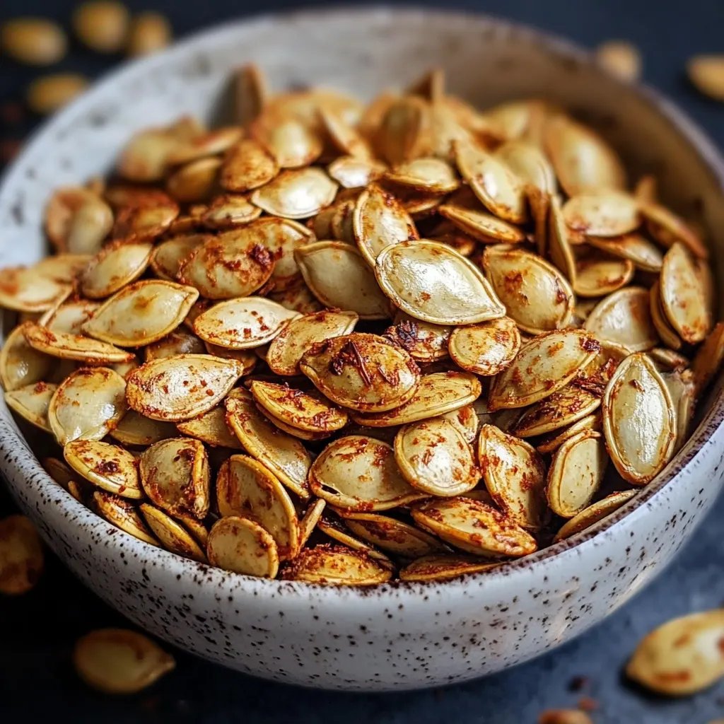 Crunchy Smoked Paprika Pumpkin Seeds Snack