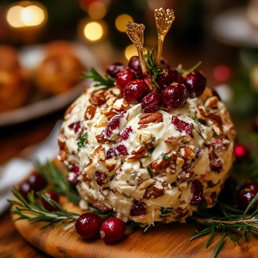 Festive Cranberry Pecan Cheese Ball