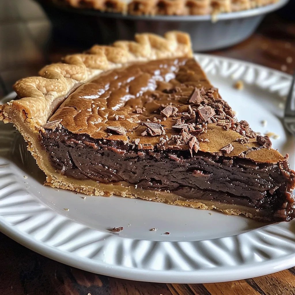 Dark Chocolate Chess Pie