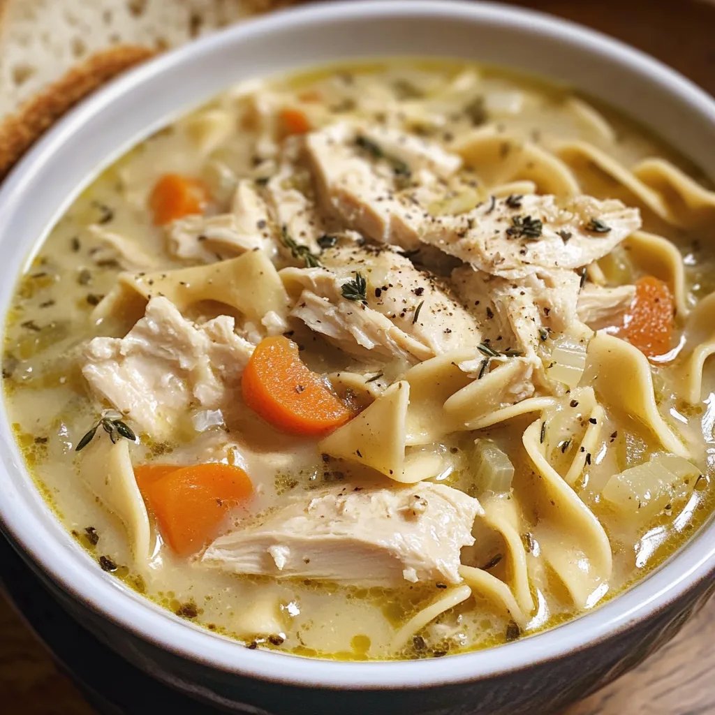 My Go-To Creamy Chicken Noodle Soup Recipe