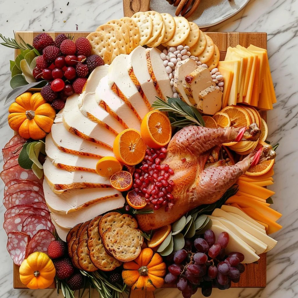 Thanksgiving Turkey Charcuterie Board