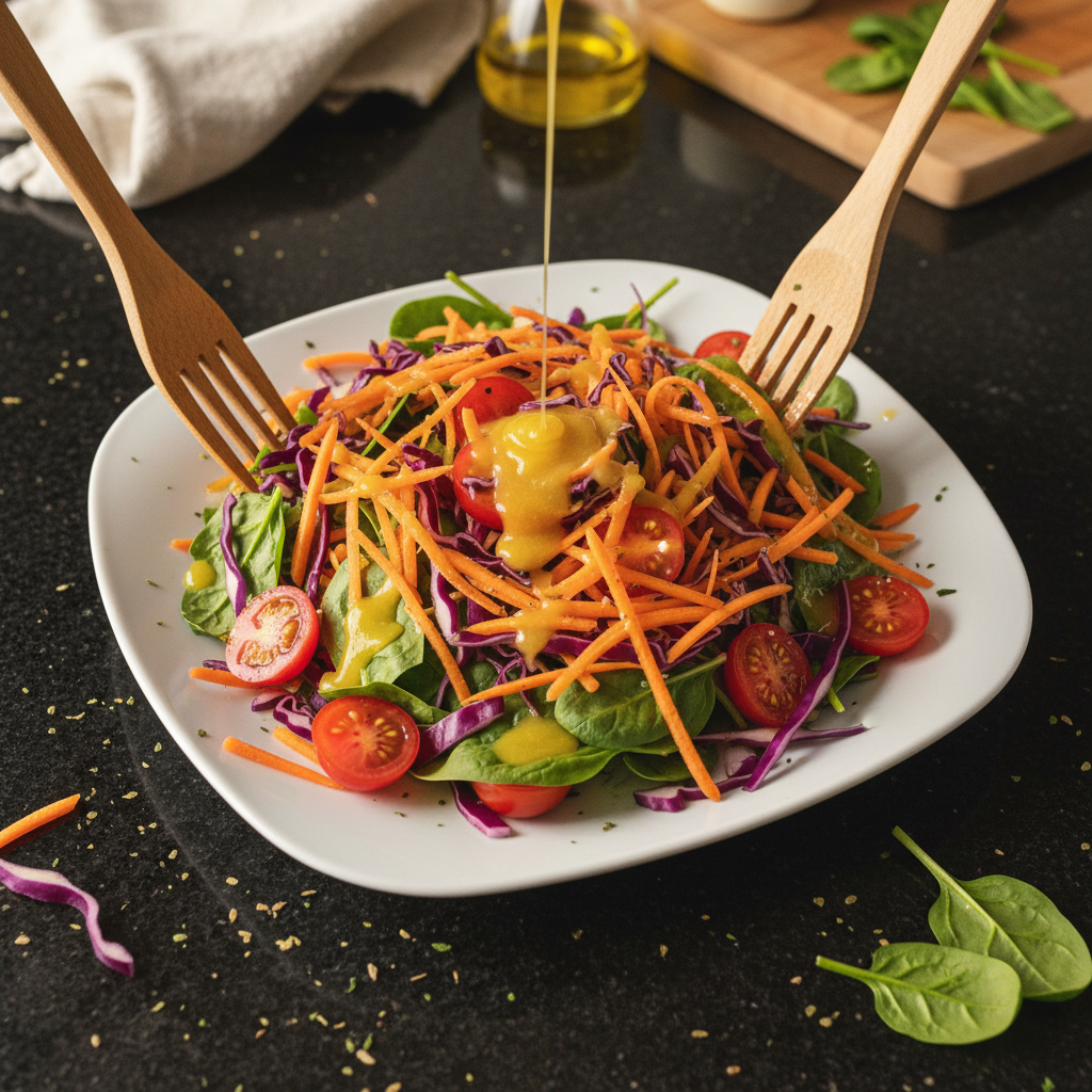 Rainbow Salad with Citrus Dressing