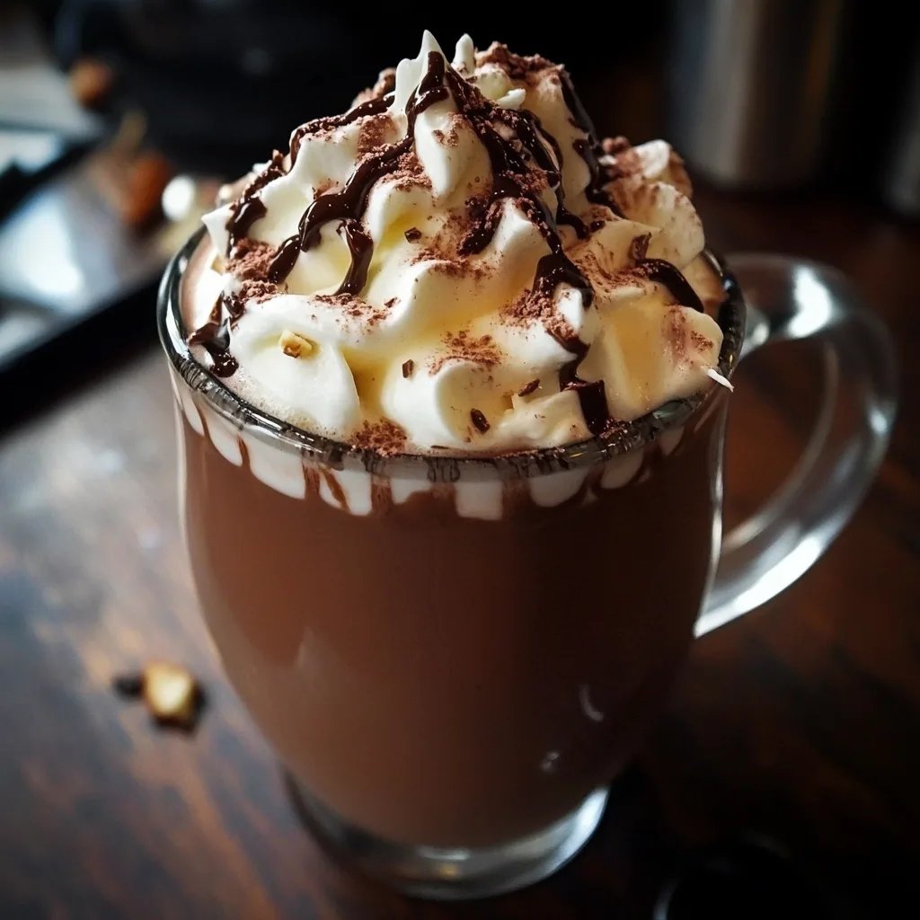 Thick Hot Chocolate with London Fog Whipped Cream