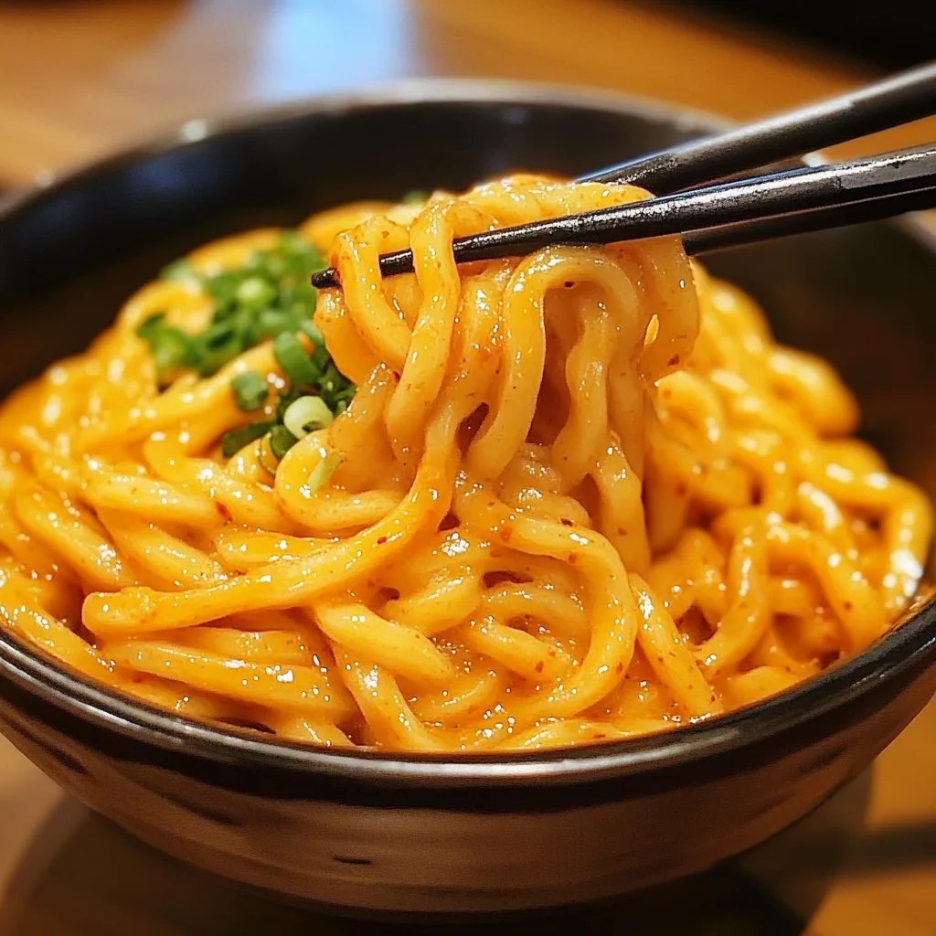Creamy Gochujang Udon Noodles