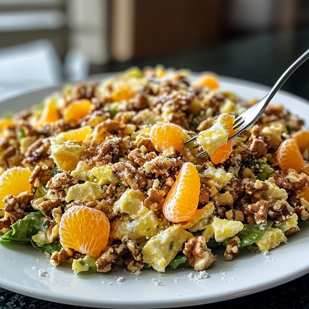 Winter Field Salad with Walnuts and Orange Segments
