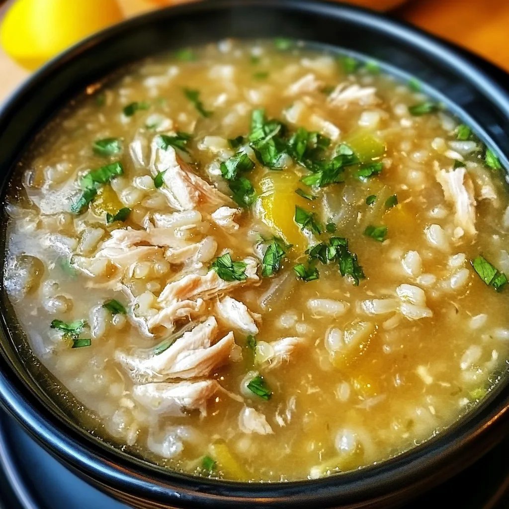 Chicken Lemon Rice Soup