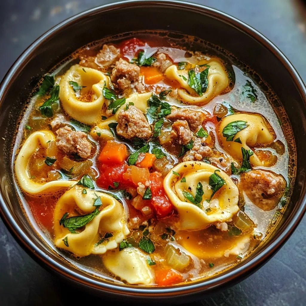 Autumn Tortellini Soup With Sausage