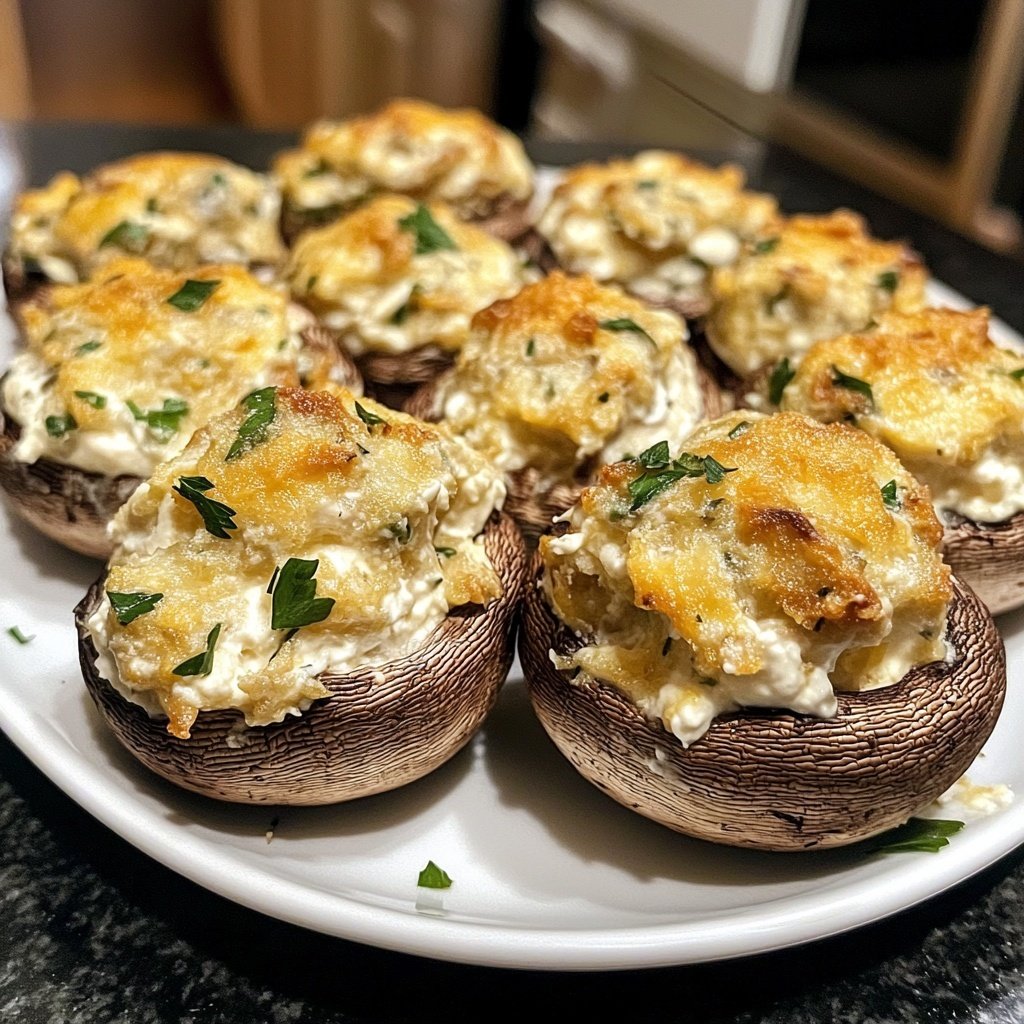 Stuffed Mushrooms with Cream Cheese and Fresh Herbs
