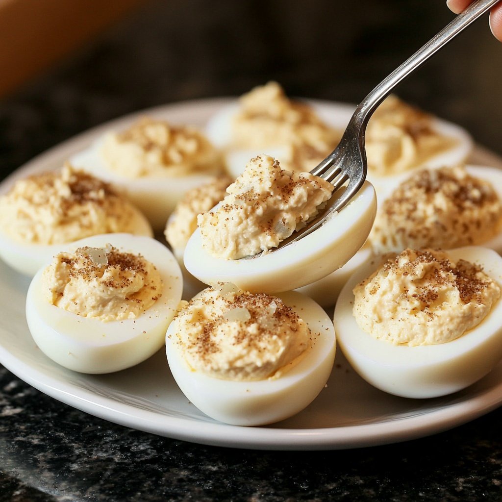 Sour Cream Onion Deviled Eggs
