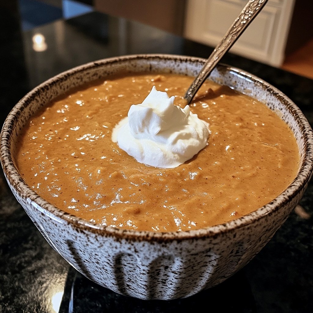 Chestnut Cream Soup with Whipped Cream Topping