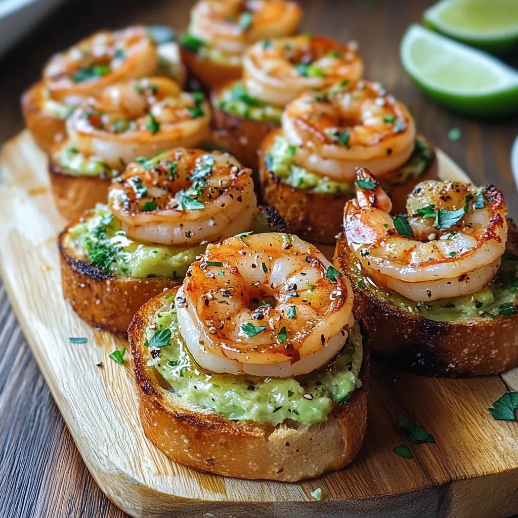 Garlic Shrimp Crostini with Avocado: An Incredible 5-Ingredient Recipe
