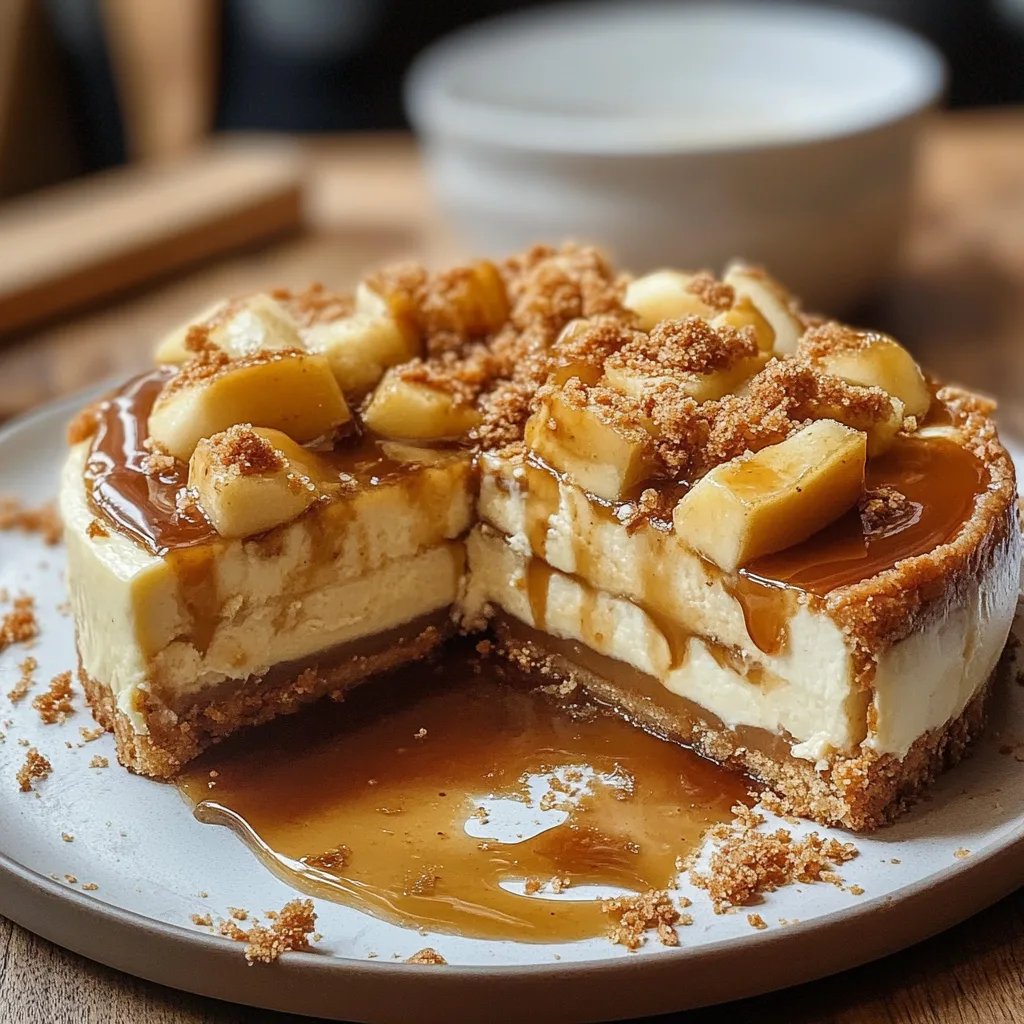 Salted Caramel Apple Pie Cheesecake