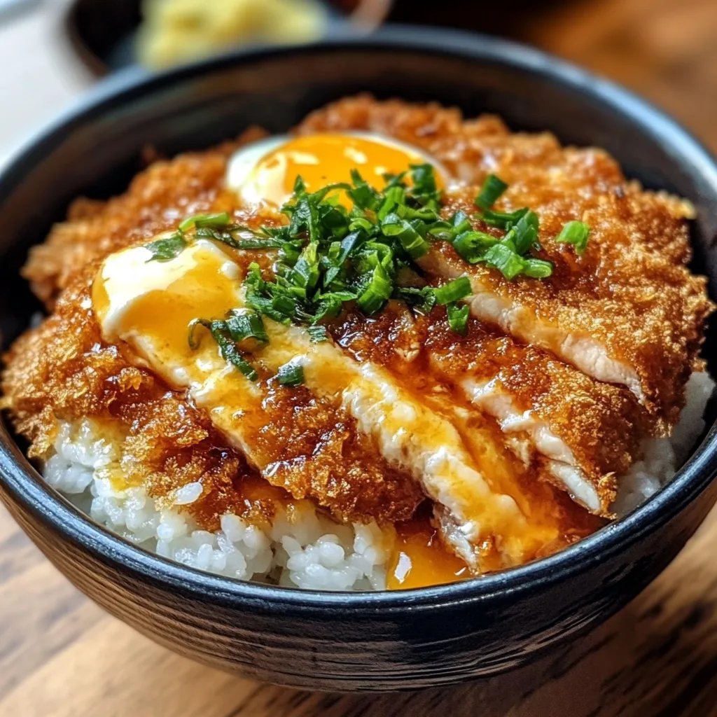 Katsudon Pork Cutlet and Egg Rice Bowl