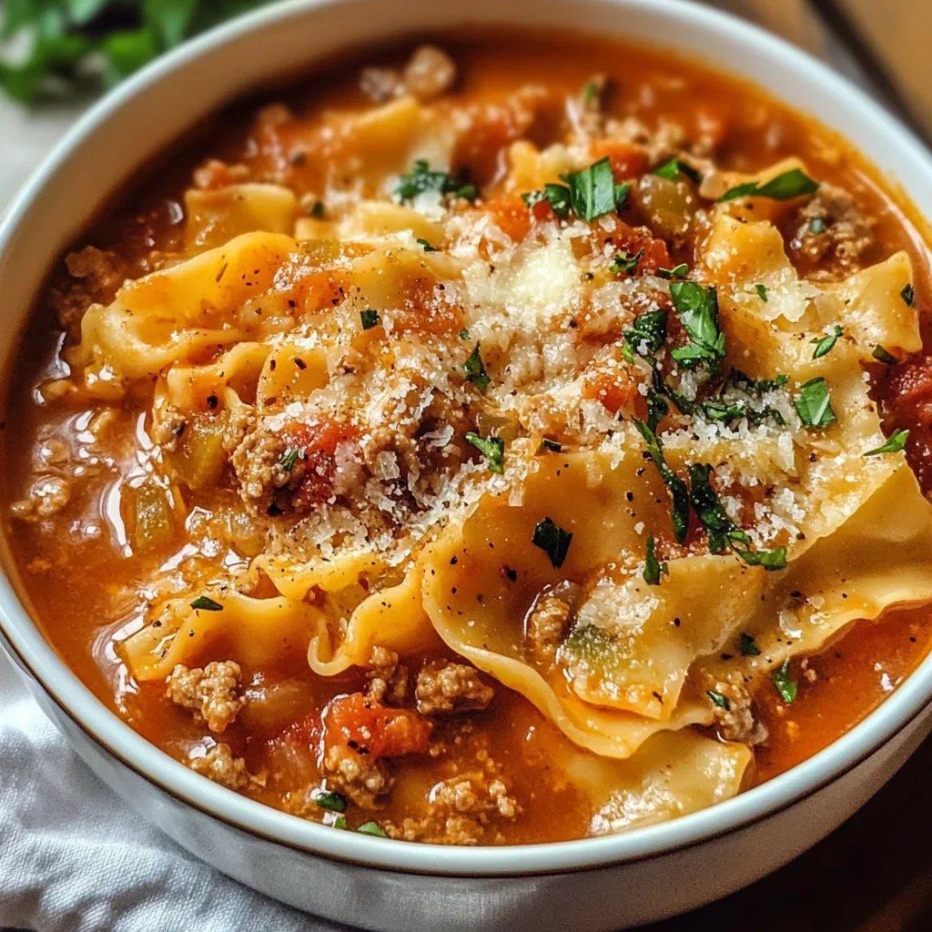 Easy Creamy Lasagna Soup