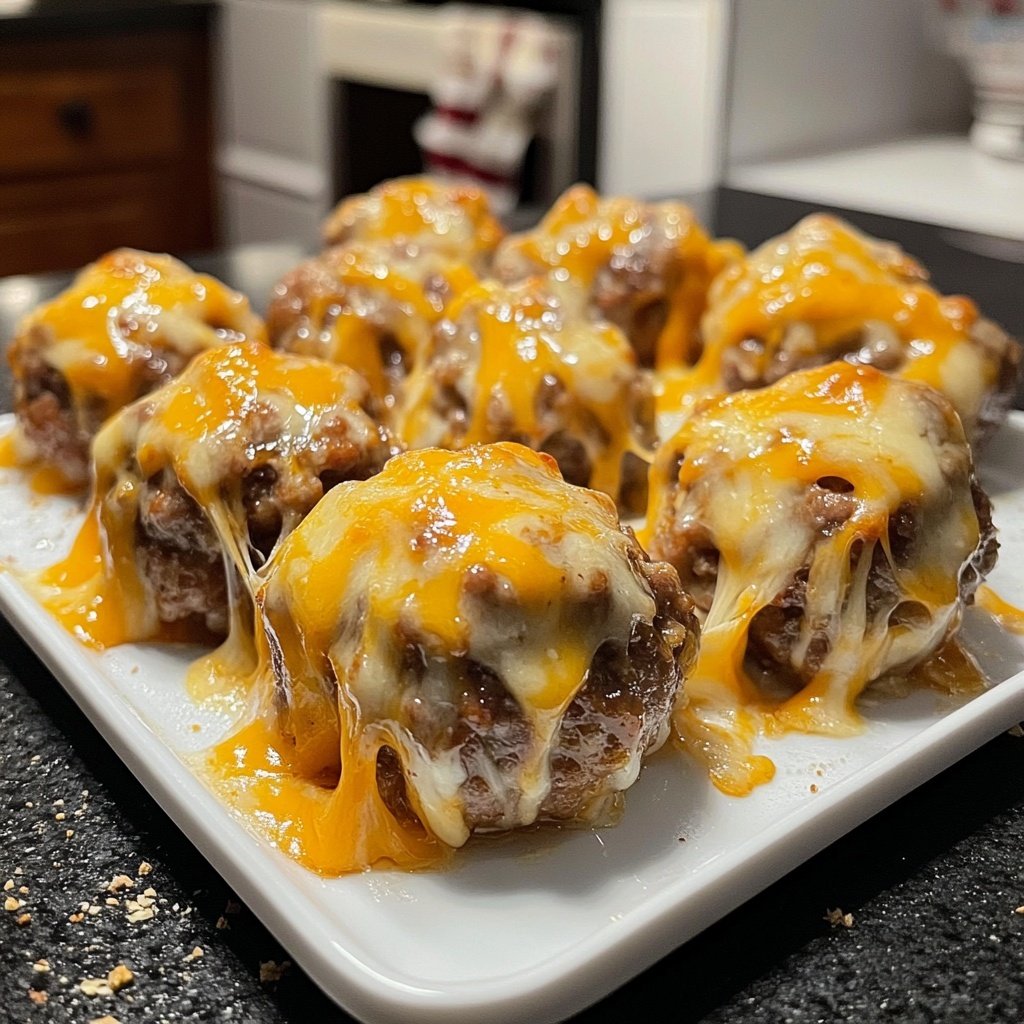 Cheesy Pull Apart Christmas Sausage Balls