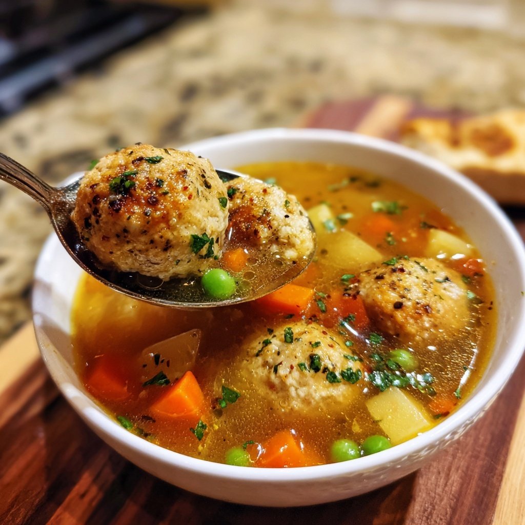 Meatball Soup with Seasonal Vegetables