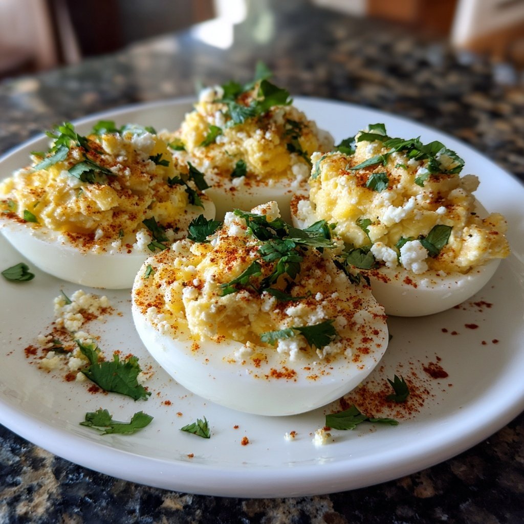 Mexican Street Corn Deviled Eggs