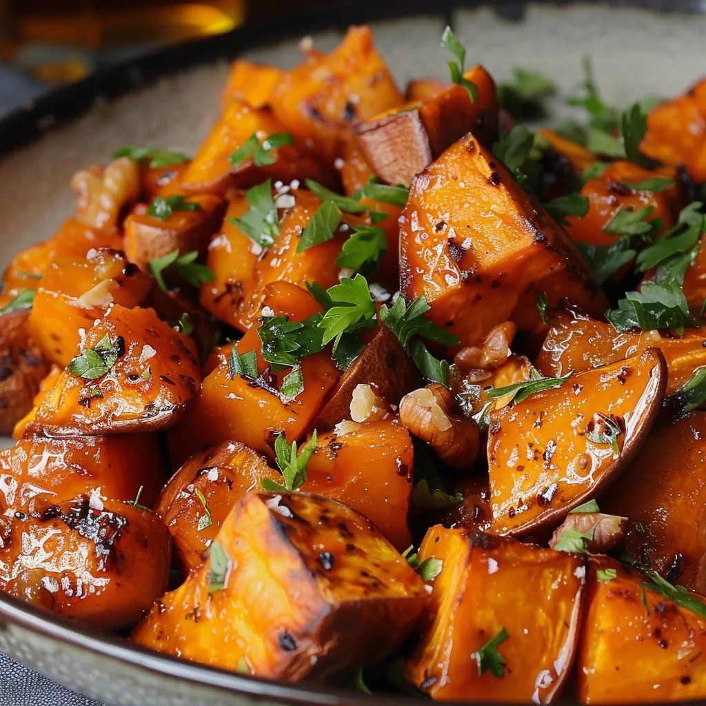 Caramelized Sweet Potatoes with Maple