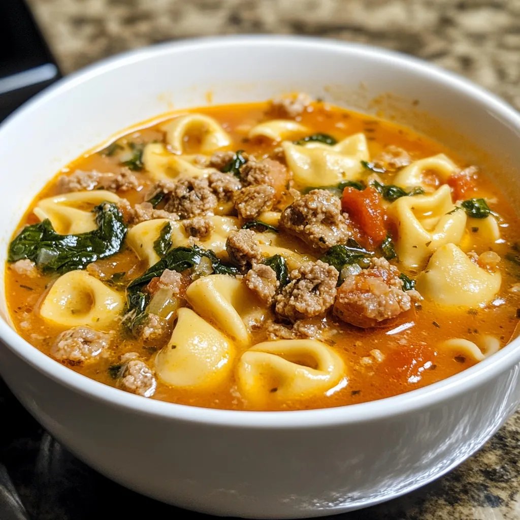 Italian Sausage Tortellini Soup