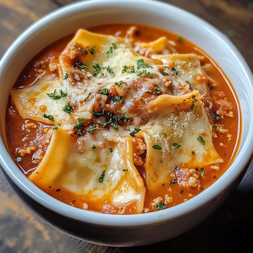 Super Quick Lasagna Soup